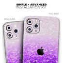 Purple & Silver Glimmer Fade - Protective Skin Wrap & Decal – Compatible with iPhone SE to iPhone 17 Pro Max (All Models)