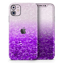Purple & Silver Glimmer Fade - Protective Skin Wrap & Decal – Compatible with iPhone SE to iPhone 17 Pro Max (All Models)