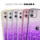 Purple & Silver Glimmer Fade - Protective Skin Wrap & Decal – Compatible with iPhone SE to iPhone 17 Pro Max (All Models)