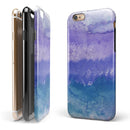 Purple 48 Absorbed Watercolor Texture iPhone 6/6s or 6/6s Plus 2-Piece Hybrid INK-Fuzed Case