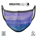 Purple 48 Absorbed Watercolor Texture - Made in USA Mouth Cover Unisex Anti-Dust Cotton Blend Reusable & Washable Face Mask with Adjustable Sizing for Adult or Child