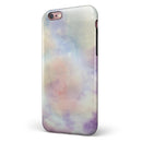 Purple 97 Absorbed Watercolor Texture iPhone 6/6s or 6/6s Plus 2-Piece Hybrid INK-Fuzed Case