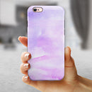 Purple Absorbed Watercolor Texture iPhone 6/6s or 6/6s Plus 2-Piece Hybrid INK-Fuzed Case