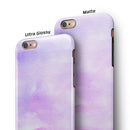 Purple Absorbed Watercolor Texture iPhone 6/6s or 6/6s Plus 2-Piece Hybrid INK-Fuzed Case