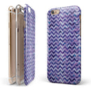 Purple Basic Watercolor Chevron Pattern iPhone 6/6s or 6/6s Plus 2-Piece Hybrid INK-Fuzed Case