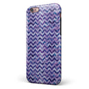 Purple Basic Watercolor Chevron Pattern iPhone 6/6s or 6/6s Plus 2-Piece Hybrid INK-Fuzed Case