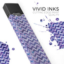 Purple Basic Watercolor Chevron Pattern - Premium Decal Protective Skin-Wrap Sticker compatible with the Juul Labs vaping device