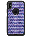 Purple Basic Watercolor Chevron Pattern - iPhone X OtterBox Case & Skin Kits