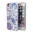 Purple & Blue Flowered iPhone 6/6s or 6/6s Plus 2-Piece Hybrid INK-Fuzed Case