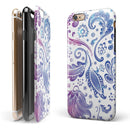 Purple & Blue Flowered iPhone 6/6s or 6/6s Plus 2-Piece Hybrid INK-Fuzed Case