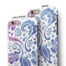 Purple & Blue Flowered iPhone 6/6s or 6/6s Plus 2-Piece Hybrid INK-Fuzed Case