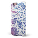 Purple & Blue Flowered iPhone 6/6s or 6/6s Plus 2-Piece Hybrid INK-Fuzed Case