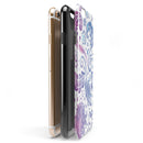 Purple & Blue Flowered iPhone 6/6s or 6/6s Plus 2-Piece Hybrid INK-Fuzed Case