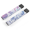Purple & Blue Flowered - Premium Decal Protective Skin-Wrap Sticker compatible with the Juul Labs vaping device