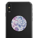 Purple & Blue Flowered - Skin Kit for PopSockets and other Smartphone Extendable Grips & Stands