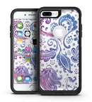 Purple Basic Watercolor Chevron Pattern - iPhone 7 or 7 Plus Commuter Case Skin Kit