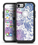Purple Basic Watercolor Chevron Pattern - iPhone 7 or 7 Plus Commuter Case Skin Kit