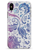 Purple & Blue Flowered - iPhone X Clipit Case