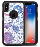Purple & Blue Flowered - iPhone X OtterBox Case & Skin Kits