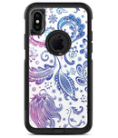 Purple & Blue Flowered - iPhone X OtterBox Case & Skin Kits