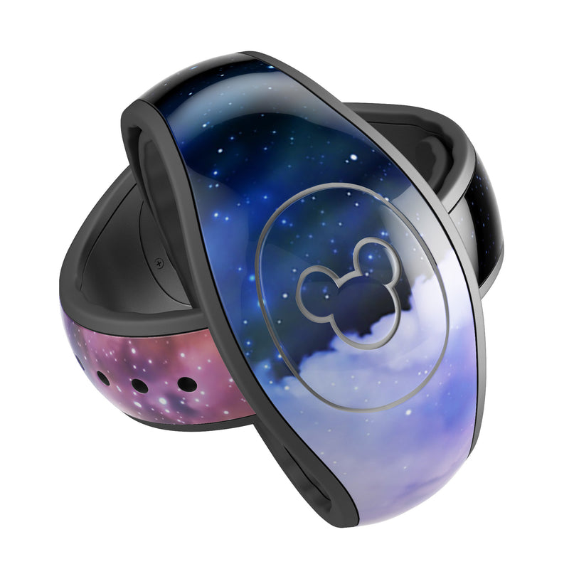 Purple Blue and Pink Cloud Galaxy - Decal Skin Wrap Kit for the Disney Magic Band
