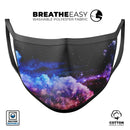 Purple Blue and Pink Cloud Galaxy - Made in USA Mouth Cover Unisex Anti-Dust Cotton Blend Reusable & Washable Face Mask with Adjustable Sizing for Adult or Child
