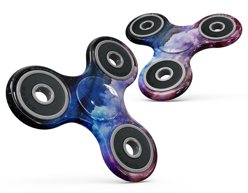 Purple Blue and Pink Cloud Galaxy Full-Body Fidget Spinner Skin-Kit