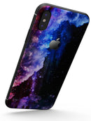 Purple Blue and Pink Cloud Galaxy - iPhone X Skin-Kit