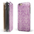 Purple Damask Grunge Pattern  iPhone 6/6s or 6/6s Plus 2-Piece Hybrid INK-Fuzed Case