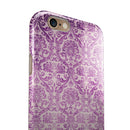 Purple Damask Grunge Pattern  iPhone 6/6s or 6/6s Plus 2-Piece Hybrid INK-Fuzed Case