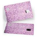 Purple Damask Grunge Pattern  - Premium Protective Decal Skin-Kit for the Apple Credit Card
