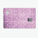 Purple Damask Grunge Pattern  - Premium Protective Decal Skin-Kit for the Apple Credit Card