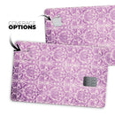 Purple Damask Grunge Pattern  - Premium Protective Decal Skin-Kit for the Apple Credit Card