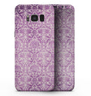 Purple Damask Grunge Pattern  - Samsung Galaxy S8 Full-Body Skin Kit