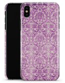 Purple Damask Grunge Pattern  - iPhone X Clipit Case