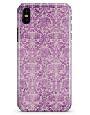 Purple Damask Grunge Pattern  - iPhone X Clipit Case