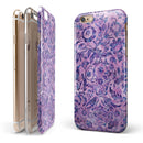 Purple Damask Watercolor Pattern iPhone 6/6s or 6/6s Plus 2-Piece Hybrid INK-Fuzed Case