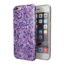 Purple Damask Watercolor Pattern iPhone 6/6s or 6/6s Plus 2-Piece Hybrid INK-Fuzed Case