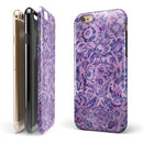 Purple Damask Watercolor Pattern iPhone 6/6s or 6/6s Plus 2-Piece Hybrid INK-Fuzed Case