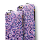 Purple Damask Watercolor Pattern iPhone 6/6s or 6/6s Plus 2-Piece Hybrid INK-Fuzed Case