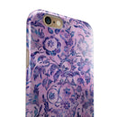 Purple Damask Watercolor Pattern iPhone 6/6s or 6/6s Plus 2-Piece Hybrid INK-Fuzed Case