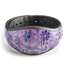 Purple Damask Watercolor Pattern - Decal Skin Wrap Kit for the Disney Magic Band