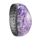 Purple Damask Watercolor Pattern - Decal Skin Wrap Kit for the Disney Magic Band