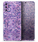 Purple Damask Watercolor Pattern - Premium Vinyl Skin Decal for Samsung Galaxy S25 Ultra, S24, S23, S22 & All Galaxy S Models