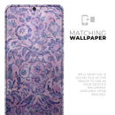 Purple Damask Watercolor Pattern - Premium Vinyl Skin Decal for Samsung Galaxy S25 Ultra, S24, S23, S22 & All Galaxy S Models