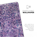 Purple Damask Watercolor Pattern - Full Body Skin Decal for the Apple iPad Pro 12.9", 11", 10.5", 9.7", Air or Mini (All Models Available)
