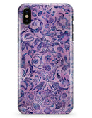 Purple Damask Watercolor Pattern - iPhone X Clipit Case