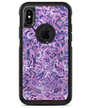 Purple Damask Watercolor Pattern - iPhone X OtterBox Case & Skin Kits