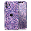 Purple Damask Watercolor Pattern - Vinyl Skin Wrap for iPhone 17 Pro Max, 17 Pro, 17 Air, 17, 16 & All Models — Soft Matte or Ultra Gloss