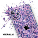 Purple Damask Watercolor Pattern - Vinyl Skin Wrap for iPhone 17 Pro Max, 17 Pro, 17 Air, 17, 16 & All Models — Soft Matte or Ultra Gloss